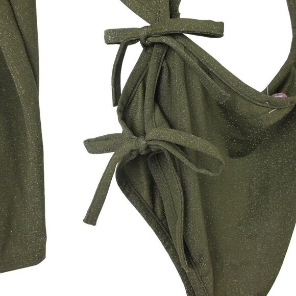 Savage X Fenty Bodysuit S Military Olive Green Sleep & Shine Teddy Size 2X - Picture 9 of 11